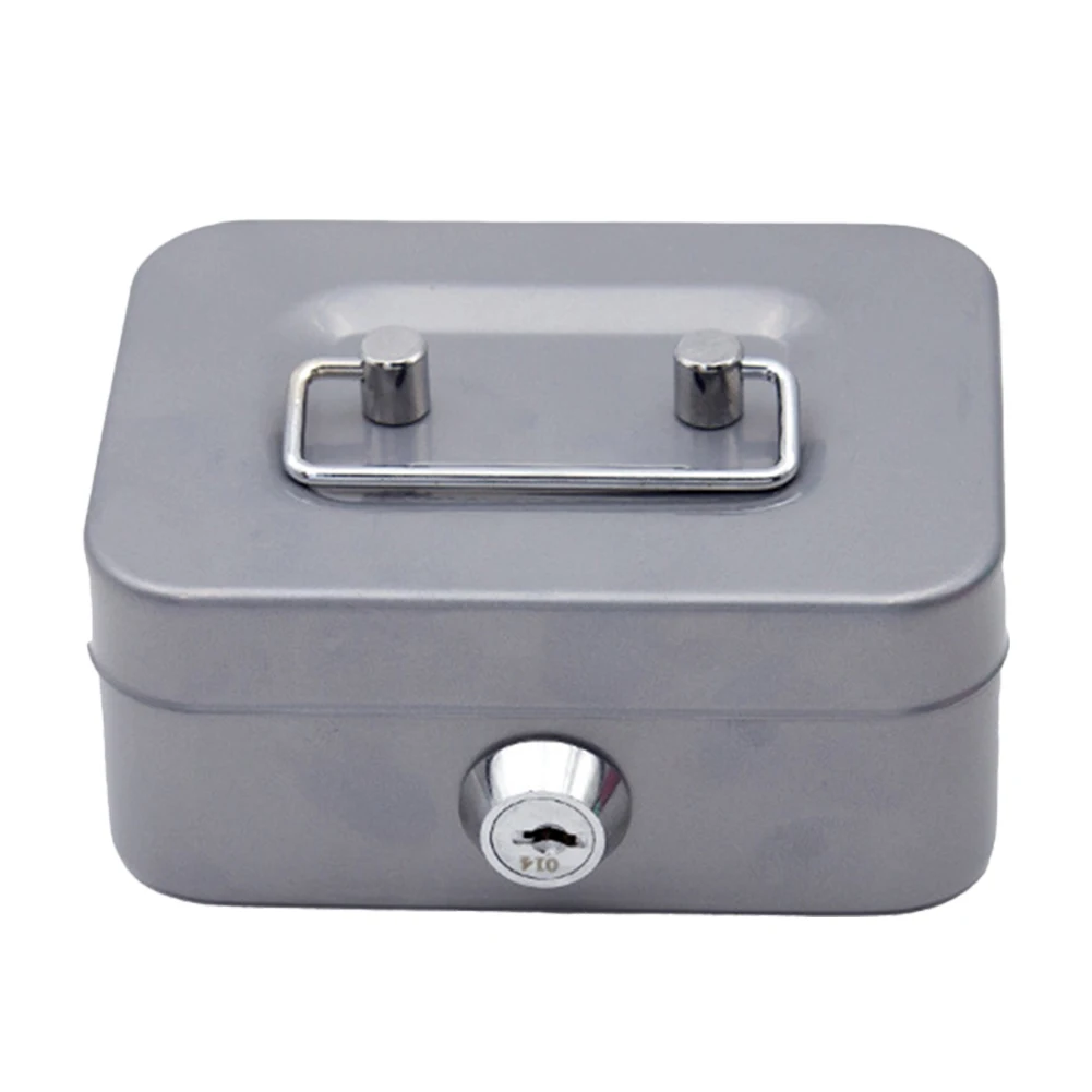 Hucha de metal con cerradura de llave, hucha de 4,53x3,78x2,28 pulgadas, contenedor de monedas, caja de almacenamiento pequeña para adultos y niños