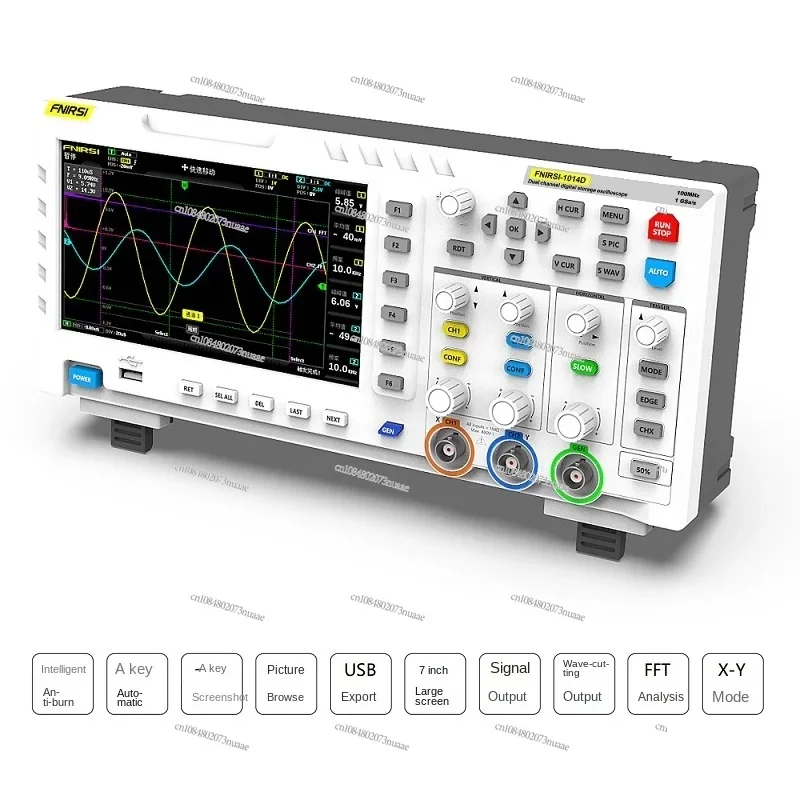 FNIRSI-1014D Dual-Channel Digital Oscilloscope, 100M Bandwidth, 1gs Sampling Signal Generator, Two-in-One