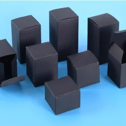 30-50Pcs/pcs W*W 3 4 5 6 7 8 9 10 H 4~13cm Black CardPaper Boxes 350gsm DIY Package For Makeup bottle Small Glass Bottles Tubes