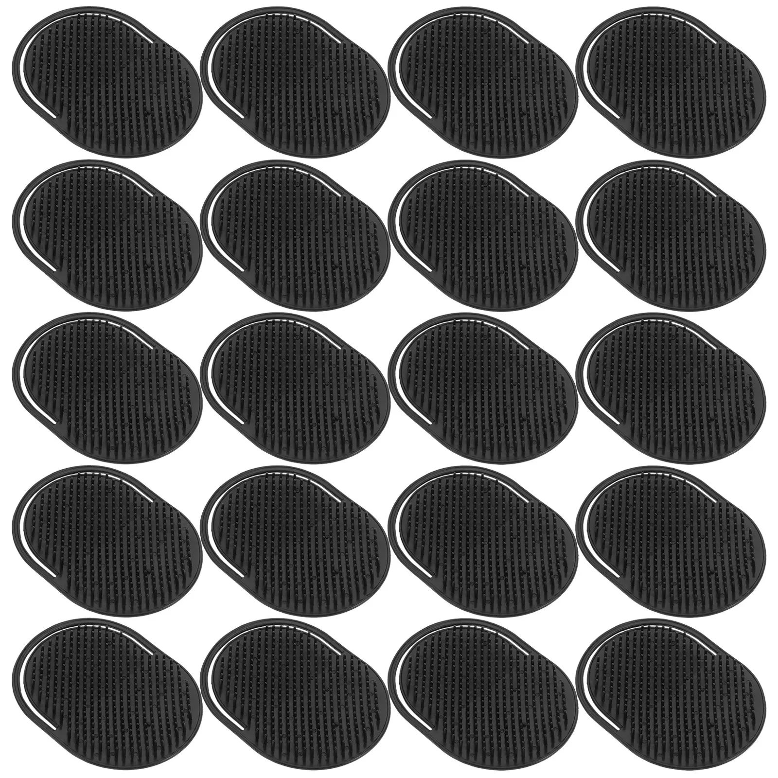 20Pcs Brush Men Shampoo Scalp Exfoliator Soft Massage Oval Brush for Wet Dry Use Travel Pocket Grooming Kit