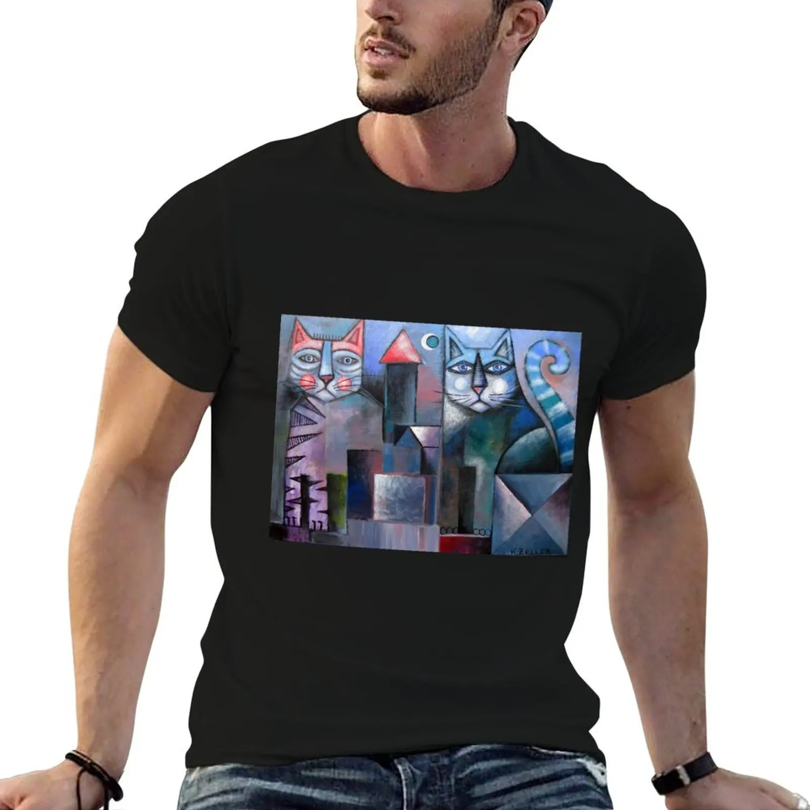 

Village Cats T-Shirt customs korean fashion valentines boutique clothes oversized mens plain t shirts