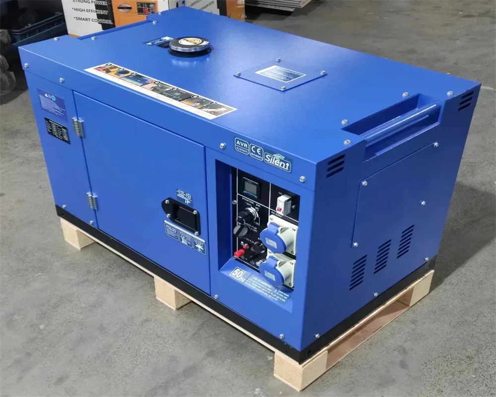 Portable 3KW 5KW 6kw 8kw 9kw 10kva Single 3 Phase  Silent Diesel Generator Set Home Power Inverter Diesel Generators 5-10KW