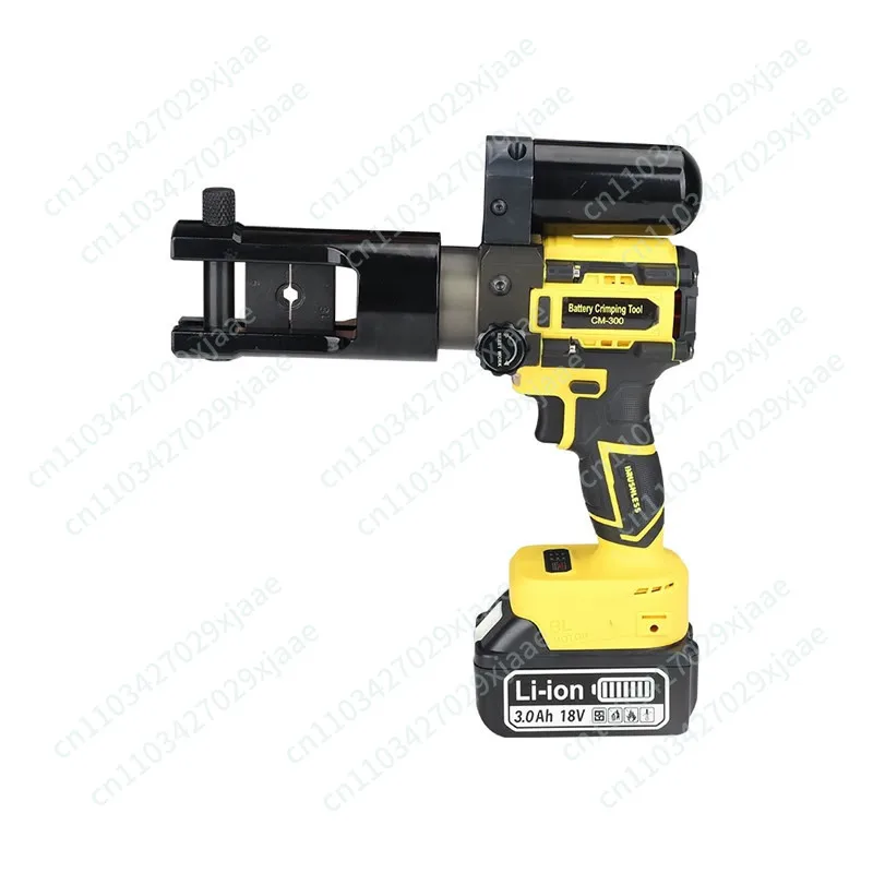 CM-300 Electric Hydraulic Crimping Pliers Rechargeable Wire Crimping Pliers Copper Aluminum Terminal Crimping Pliers 18V/3.0Ah