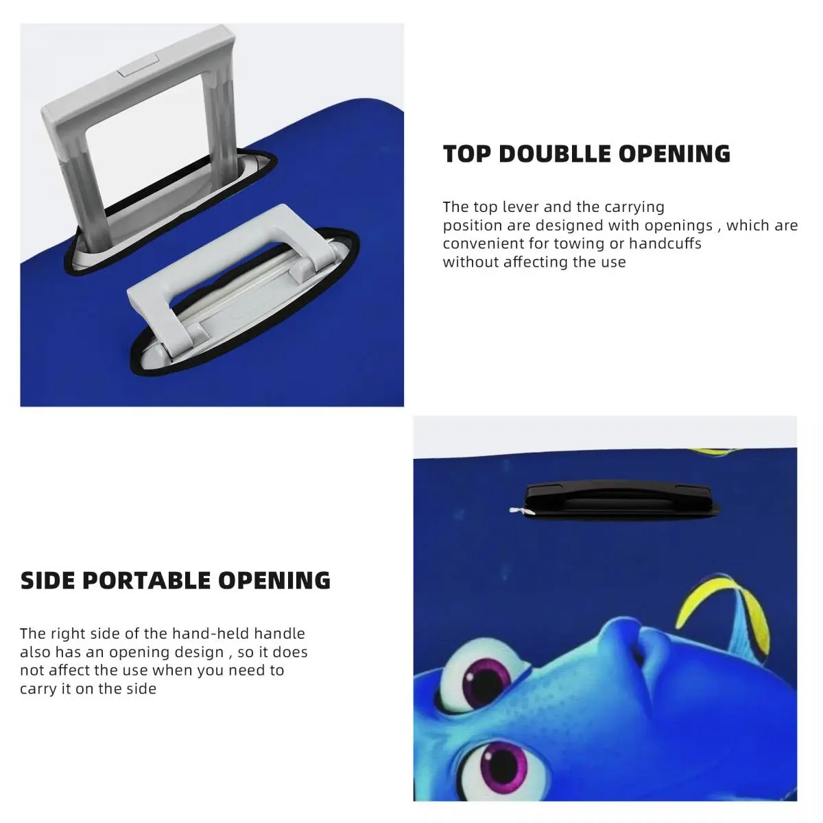 Capa personalizada para mala Nemo Dory, capa para bagagem de viagem à prova de poeira para 18-32 polegadas