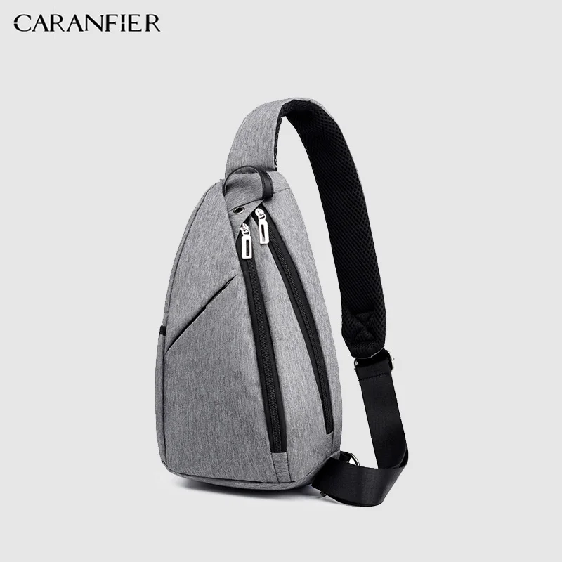 CARANFIER Crossbody Bags Men Chest Pack Anti Theft Shoulder Fashion Travel School Bagpack Short Trip Messengers Bag for Man