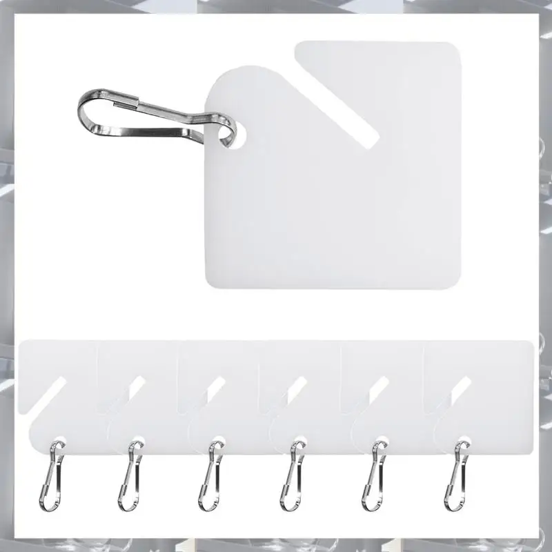 Hot Selling-120 Pcs Key Tags Slotted Plastic Hanging Tags 1.5 Inch White Tags With Metal Snap Hooks For Key Cabinets Boxes Locke