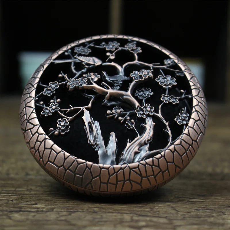 Pan Incense Furnace Bird Singing Flower Fragrance Hollow Incense Furnace Agarwood Sandalwood Incense Holder