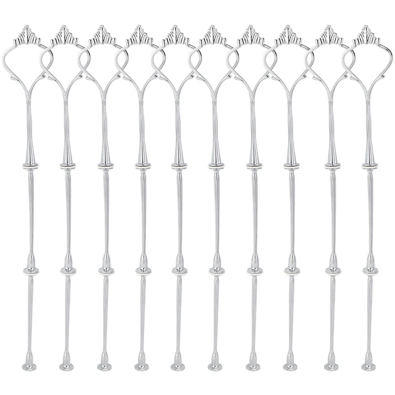 10 x Sets 2 or 3 Tier Cake Plate Stand Fittings Silver Plate Stands New