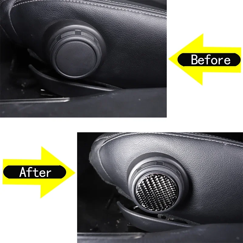 

For Mazda MX-5 2016-2023 Car Seat Adjustment Button Decoration Sticker Soft Carbon Fiber Interior Accessories