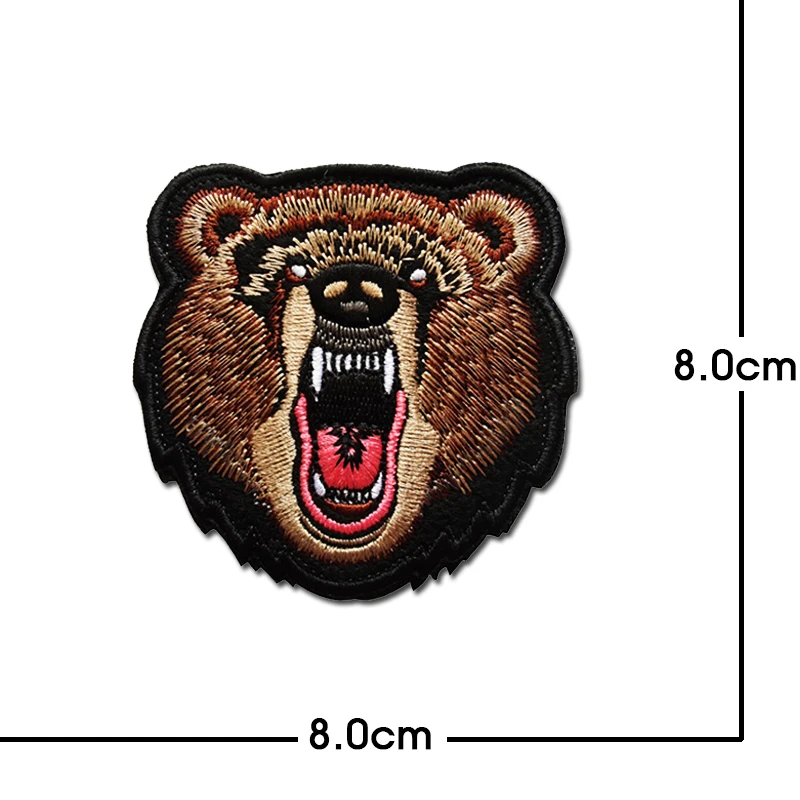 Tiger fox monkey dragon animal embroidery Tactical Patch Hook and Loop morale chapter military outdoor armband DIY backpack