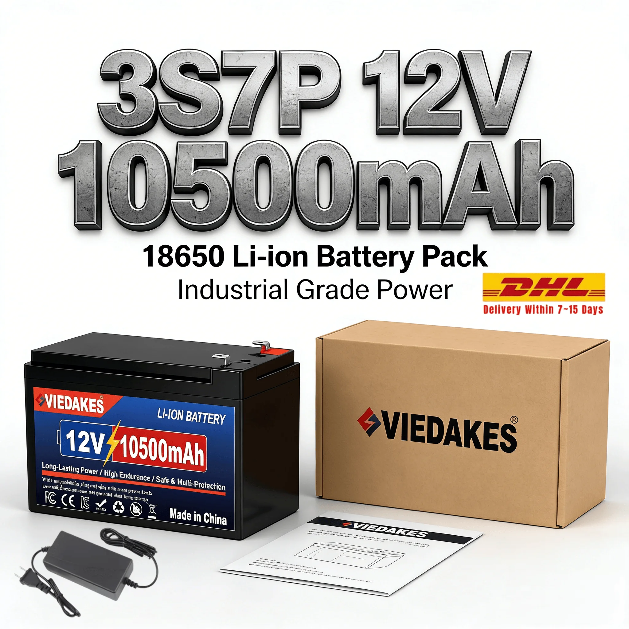 

Литий-ионный аккумуляторный блок 3S7P 18650, 12В 10500мАч, 100% реальная емкость, высокая безопасность, для кемпинга и электроинструментов