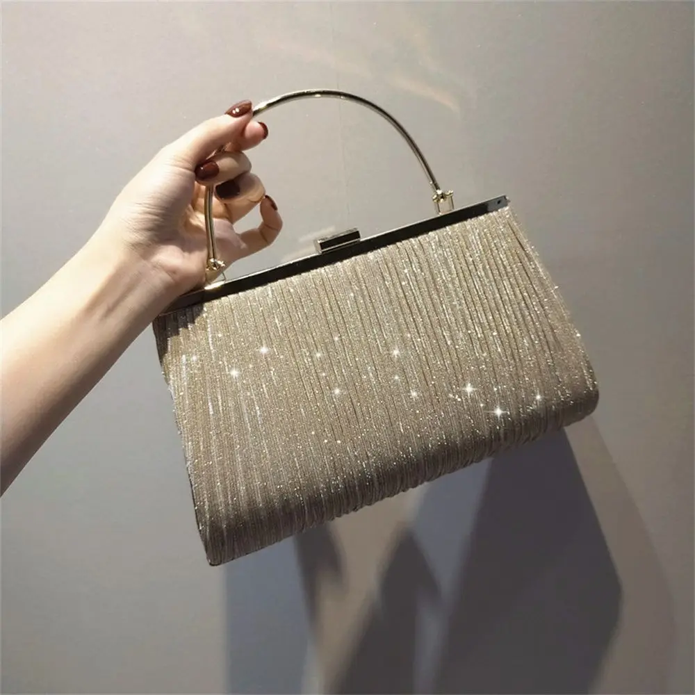 Luxy Moon Women Handbag Luxury Apricot Evening Clutch Bag Party Chain Shoulder Bag Female Sequin Wedding Purse Bag