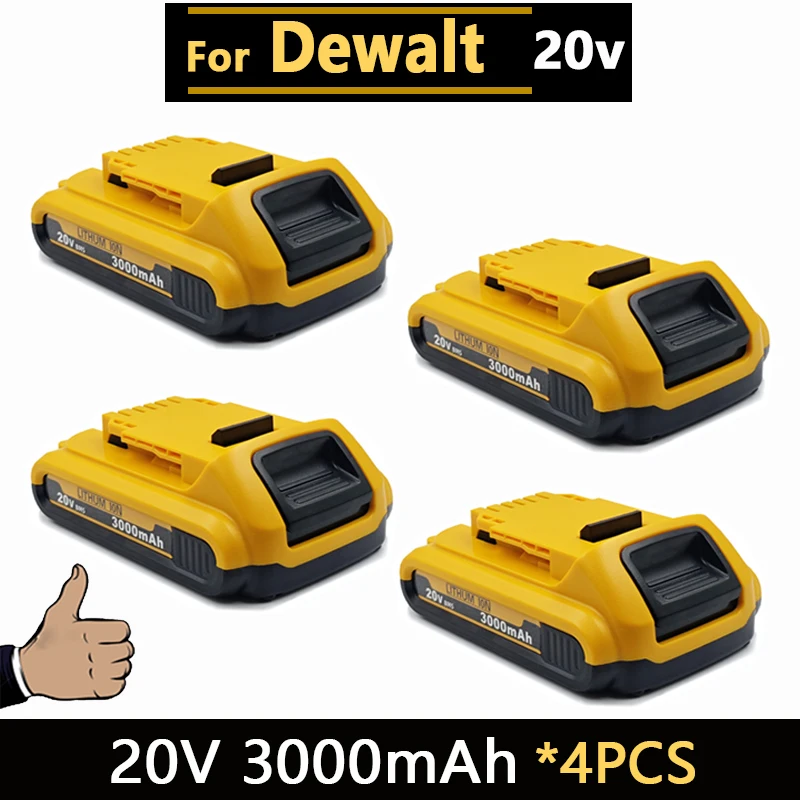 20V DCB203 Oplaadbare Li-ionbatterij 3.0Ah Voor Dewalt Gereedschap DCB205 DCB182 DCB206 DCB204 DCB200 DCB180 DCD DCF DCG Serie
