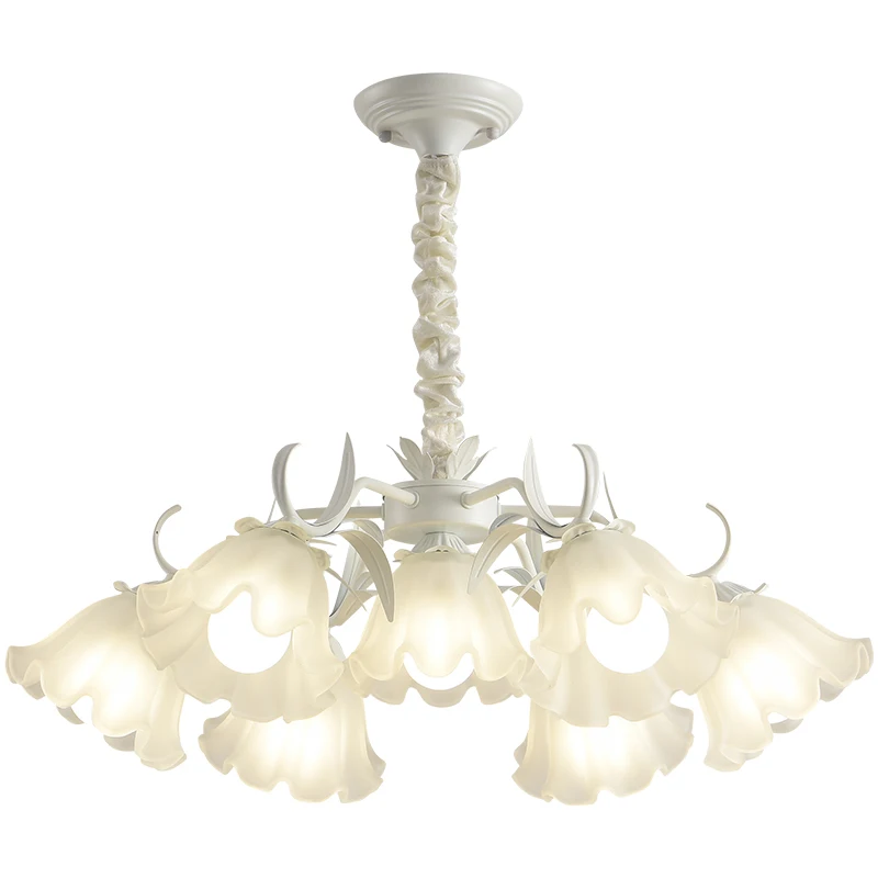 Promotions spéciales, luminaire suspendu en verre blanc à LED moderne, lustre pour chambre d'enfant, lampes suspendues pour chambre à coucher