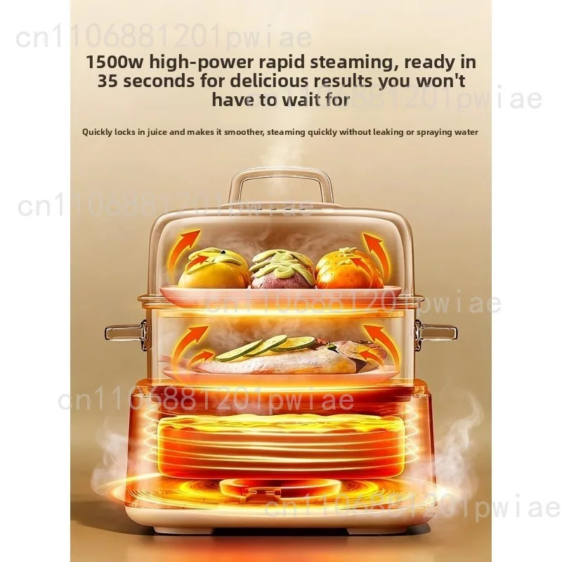 12L Stainless Steel Multi-Steamer Electric Cooker Eggs Half-boiled Eggs Boiling Sweet Potatoes Electric Steamer