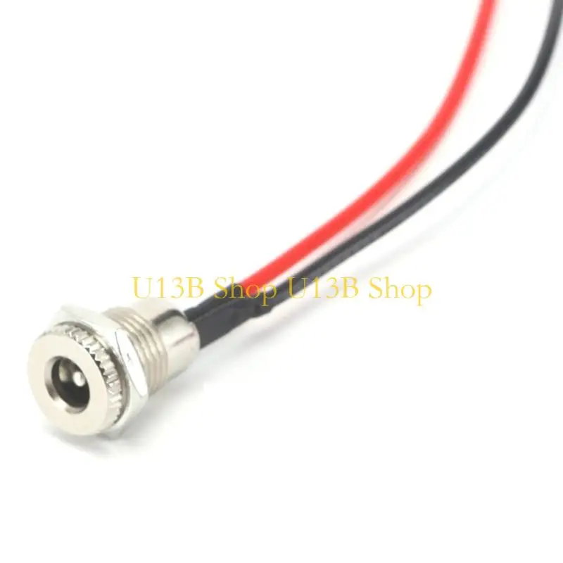 U13B Professional Power Plug Socket 5.5x2.5mm Male/Female Threaded Connector Adapter