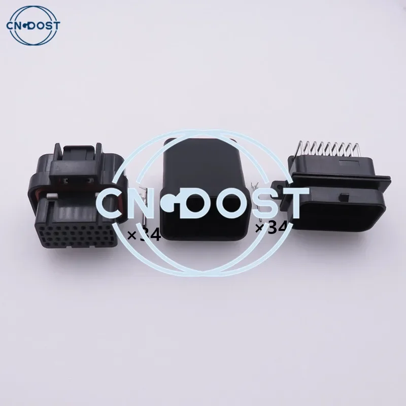 

1 комплект, 34-контактный 4-1437290-1 6437288-2 6437288-2 AMP Superseal 1,0 автомобильная розетка автомобильный разъем ЭБУ с клеммами в сборе переменного тока