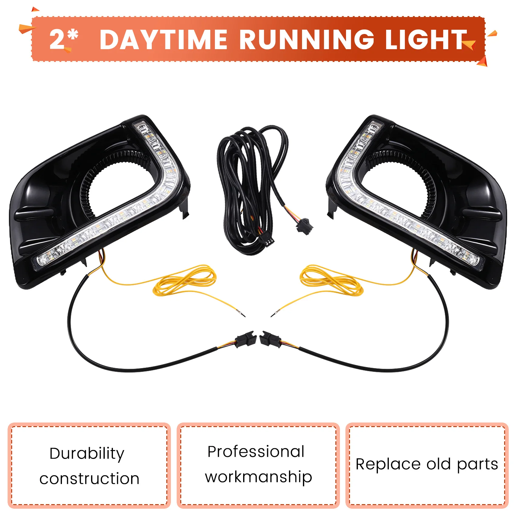 

Car LED Daytime Running Light for Prado 2010 - 2013 Dynamic Turn Signal Auto Daylights Lamps Blue Running Foglamp