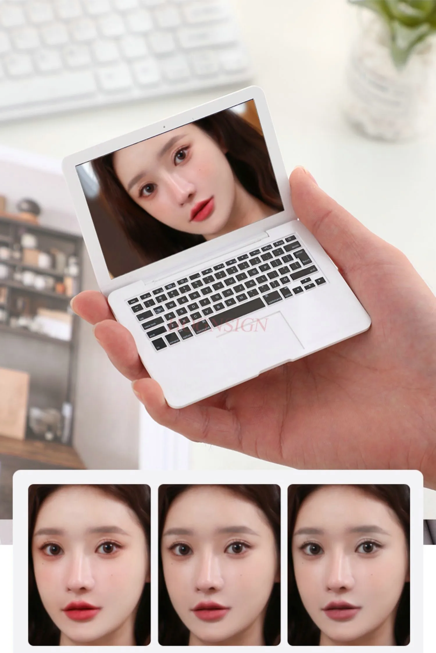 Small Mirror Mirror Portable Handheld Folding Mirror Carry Mini High Definition Makeup