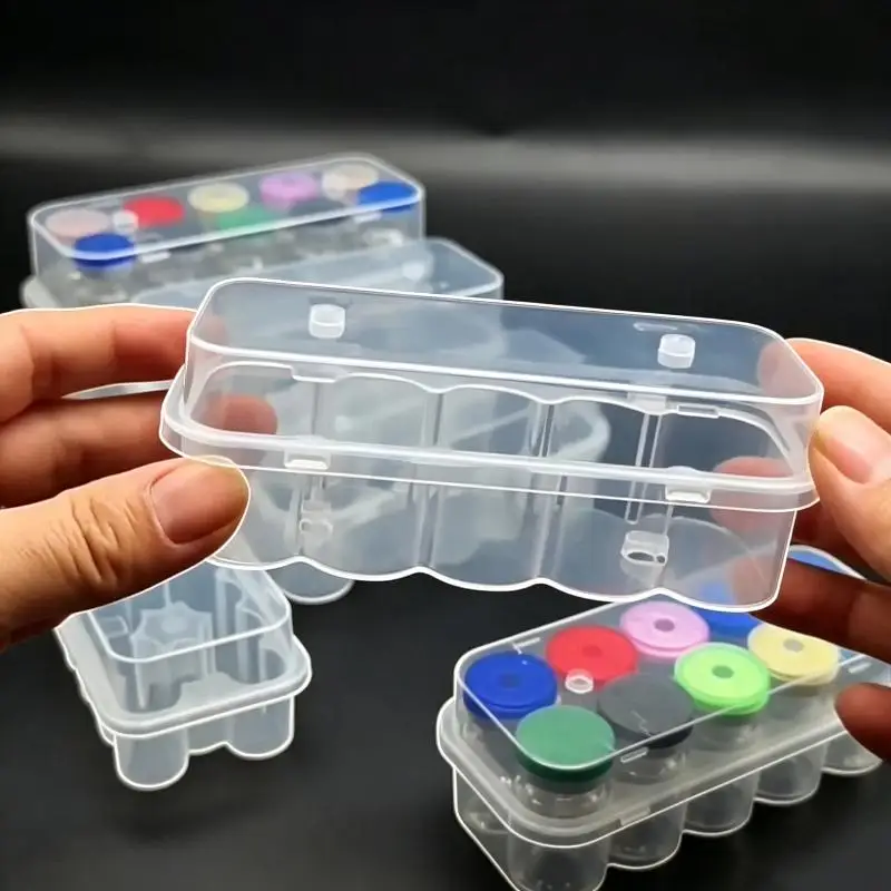 3/5/7/10ml Medizinflaschen-Aufbewahrungsbox Transparente Kunststoff-Fläschchen-Organizer Aufbewahrungskoffer Medikamenten-Dispensierboxen – Detail 5