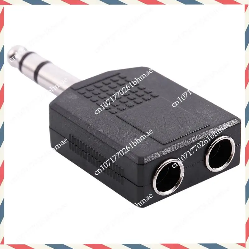 -A21Z 4X Mono 6.35Mm Male Plug To Dual 6.35Mm Female Socket Splitter Adapter Connector