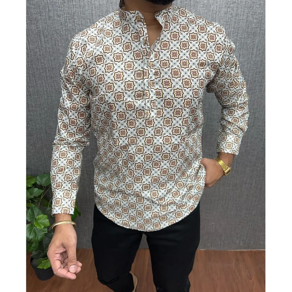 ملابس الطاووس الإسلامية الإسلامية للرجال جوبا ثوب طباعة كيمونو قميص المملكة العربية السعودية Musulman ارتداء عباية قفطان إسلامي بأكمام طويلة #3