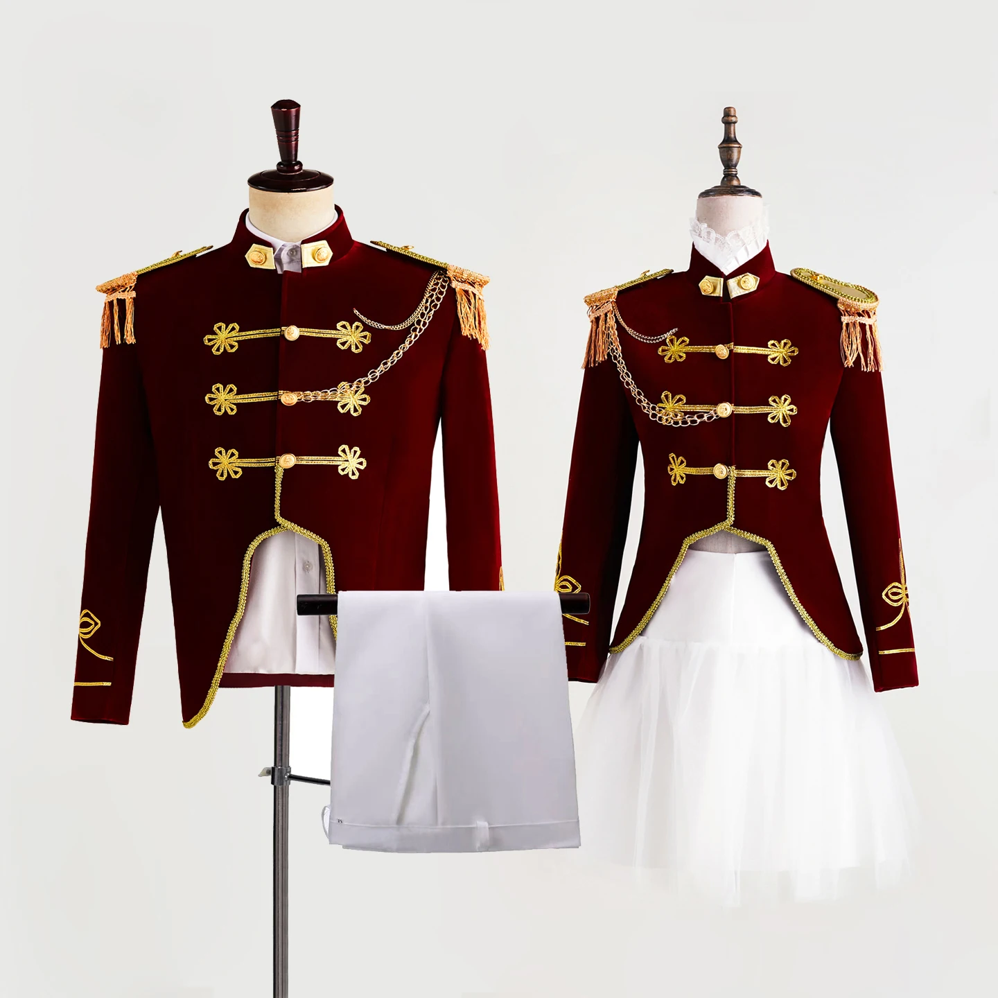 

Костюм военной формы для пар, для выступлений на сцене и фотосессий в студии, в стиле морского флота, женский и мужской фасоны, полиэстер