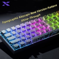 XVX Topographic Keycaps New Version Pattern Shine-Through OEM Profile IMD-Tech Keycap Set Side Printed 61/118 keys