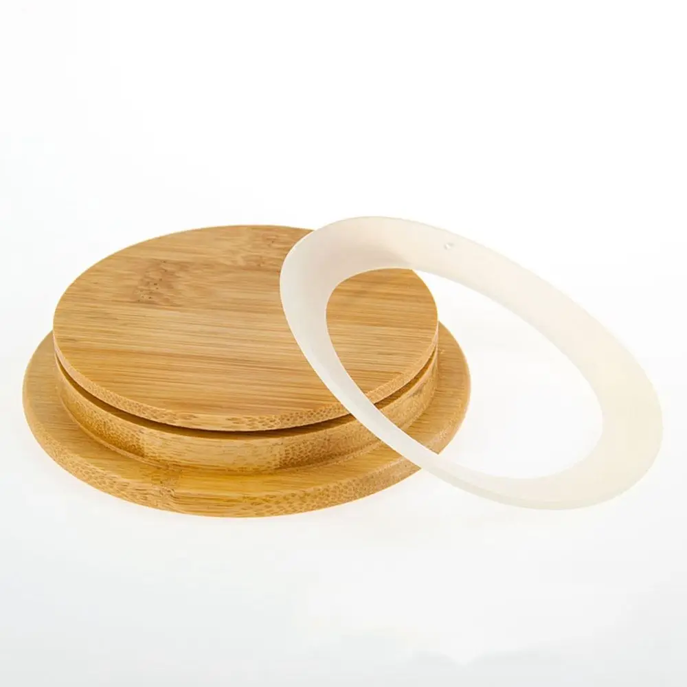 Wood Grain Clear Customizable Silicone Ring Sealing Ring Wooden Tea Set Accessories Cup Lid Storage Tank Bamboo Cover