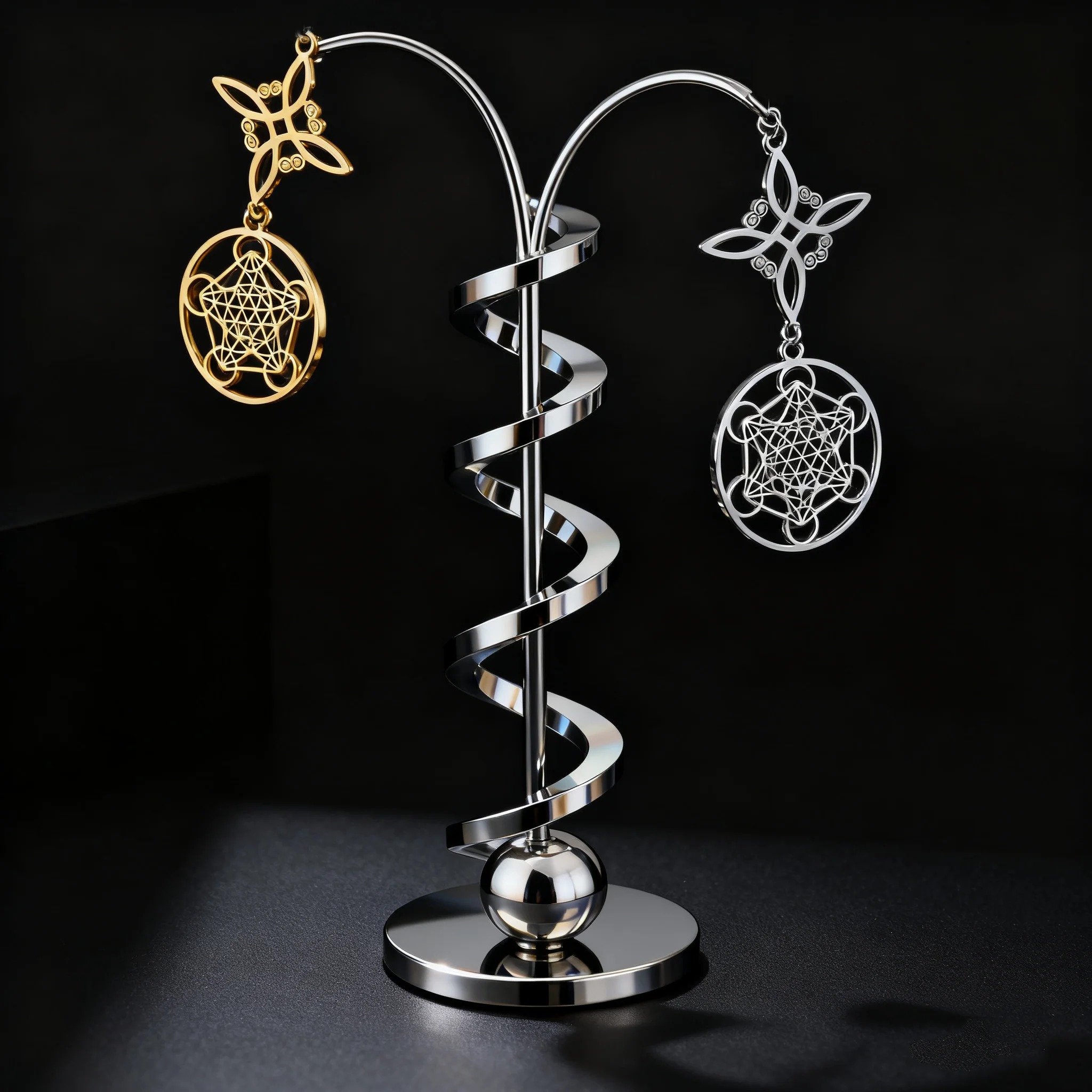 EUEAVAN, 1 unidad, colgante de metatrón con nudo de bruja, nudos irlandeses Wicca, amuleto doble, dijes de protección, collar DIY, llavero, fabricación de joyas