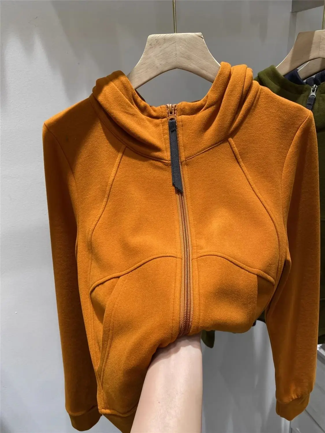 Trendy Double Zipper Cardigan Sweatshirt Women's Loose Slimming Casual Versatile Short Outerwear Autumn Winter New Arrival
