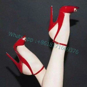 

Club Luxury Red Sexy Stiletto High Heel Sandals Party Slingback Peep Toe Dress Sandals 2023 Ankle Buckle Women Shoes