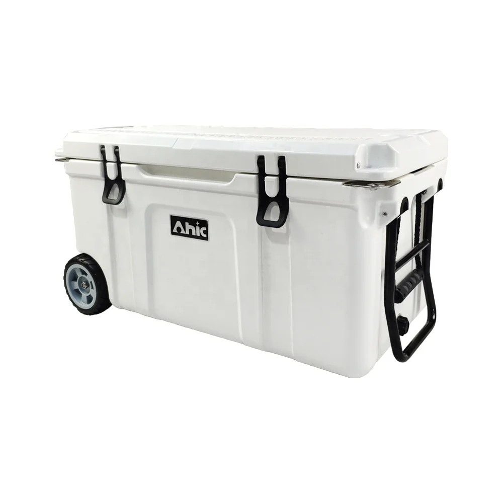 75L L Polyethylene Rotomolded Cooler Fishing Ice Cooler Box with Wheels
