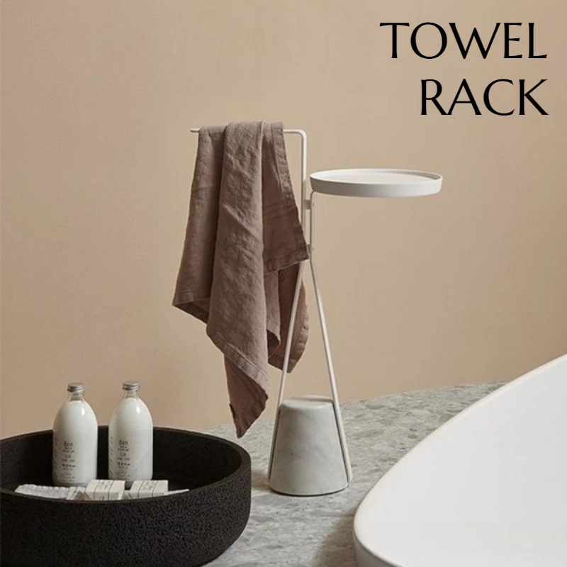

Напольная вешалка для полотенец в ванной комнате, бытовая устойчивая мраморная вешалка для хранения полотенец из нержавеющей стали, современные короткие аксессуары для ванной комнаты