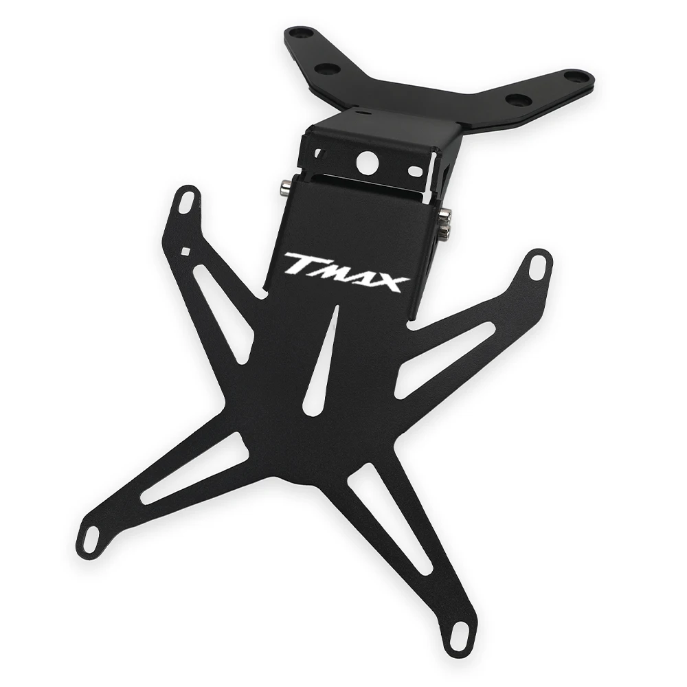 

For Yamaha TMAX Tech MAX 2025-2026-2027 License Plate Bracket Holder with Light TMAX 2025 2026 2027 Adjustable Tilt Plate Holder