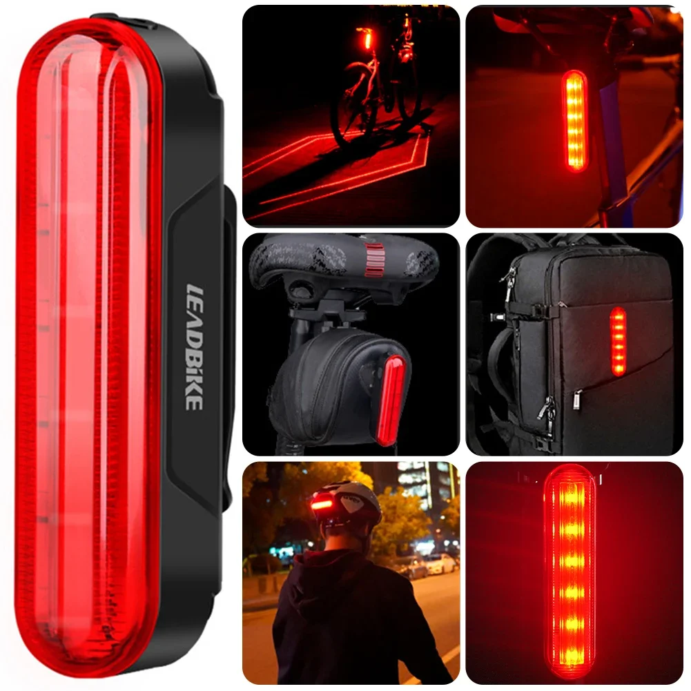 High Brightness Bike Rear Lamp 30LM LED Bike Tail Light Brakes Sensing Cycling Safetys Warning Light Cycling Safetys Accessories