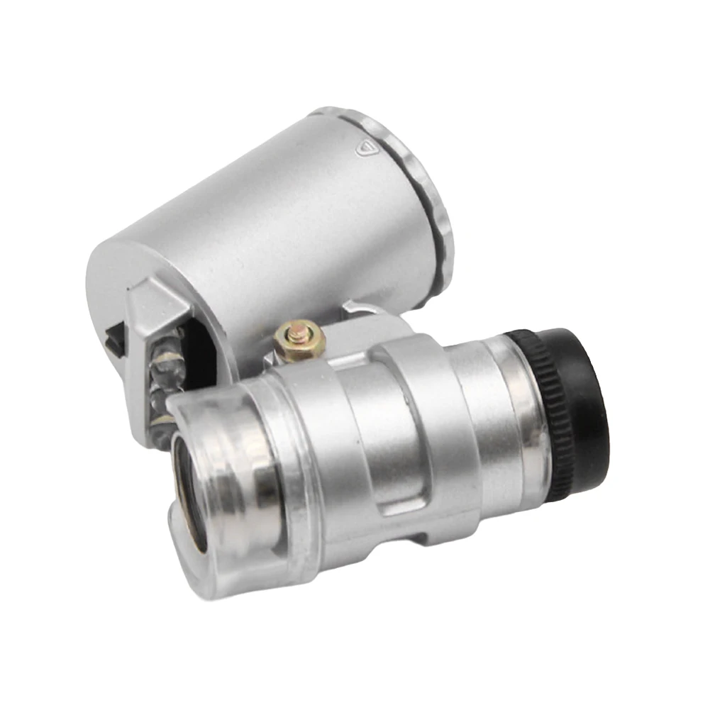 Jewelry Appreciation Microscope Folding Adjustable Jeweler Loupe Illuminated Handheld Magnifying Glass for Currency Detection