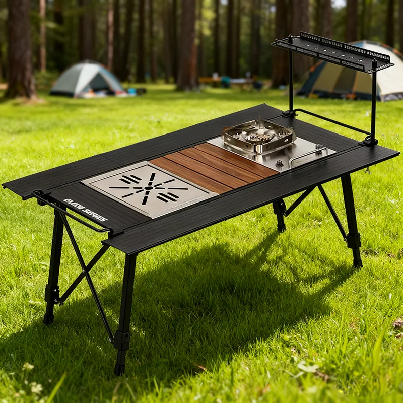 

Алюминиевый складной подъемный стол для кемпинга на открытом воздухе, модульный стол IGT для пешего туризма, барбекю, путешествий, пикника, прочный, легкий, Space-Sa