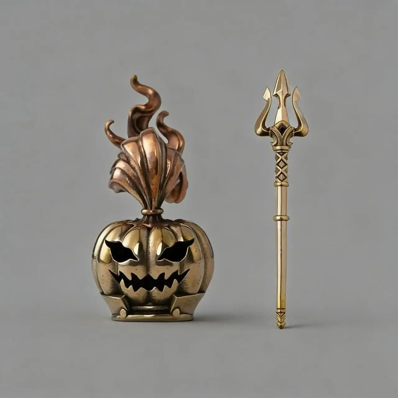 Magnetic Pumpkin Head Can be Used to Match the Detachable Figure Trident  Ornament Decorative Figure Fashion Gift for Men