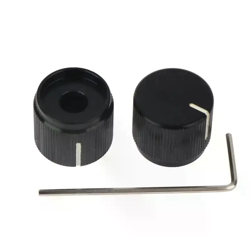 1/2Pcs Accurate Sound Adjustment Aluminum Flat Top Half-shaft Knob for Electric Bass