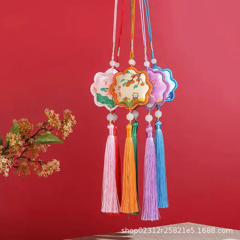 

Dragon Boat Festival edging sachet perfume bag Car pendant car embroidery lucky bag coin purse silk pouch Hanfu sbackpack chamrs