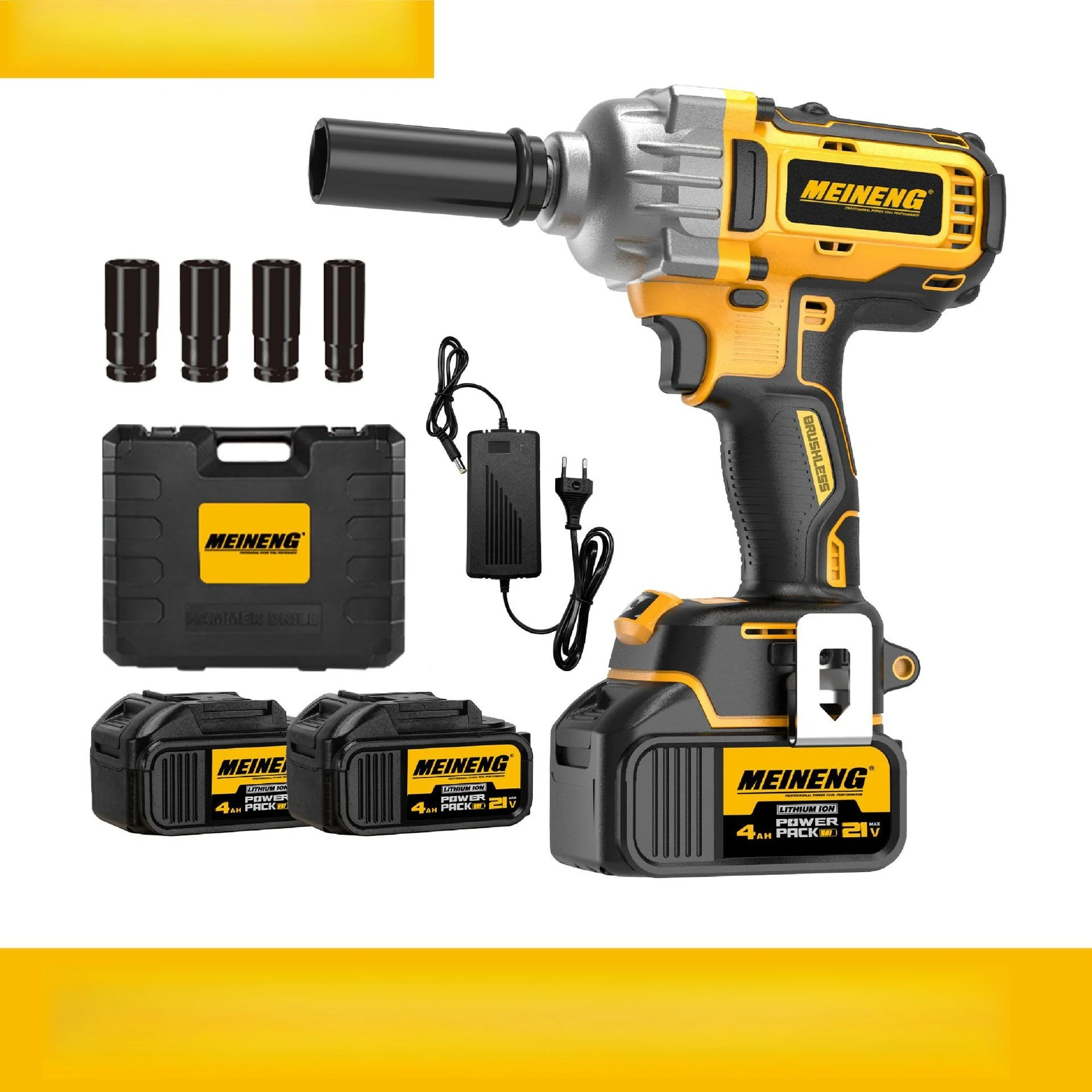 High-Quality Power Tools, 8500 Model Handheld High-Torque 21V Cordless Lithium Battery Impact Wrench