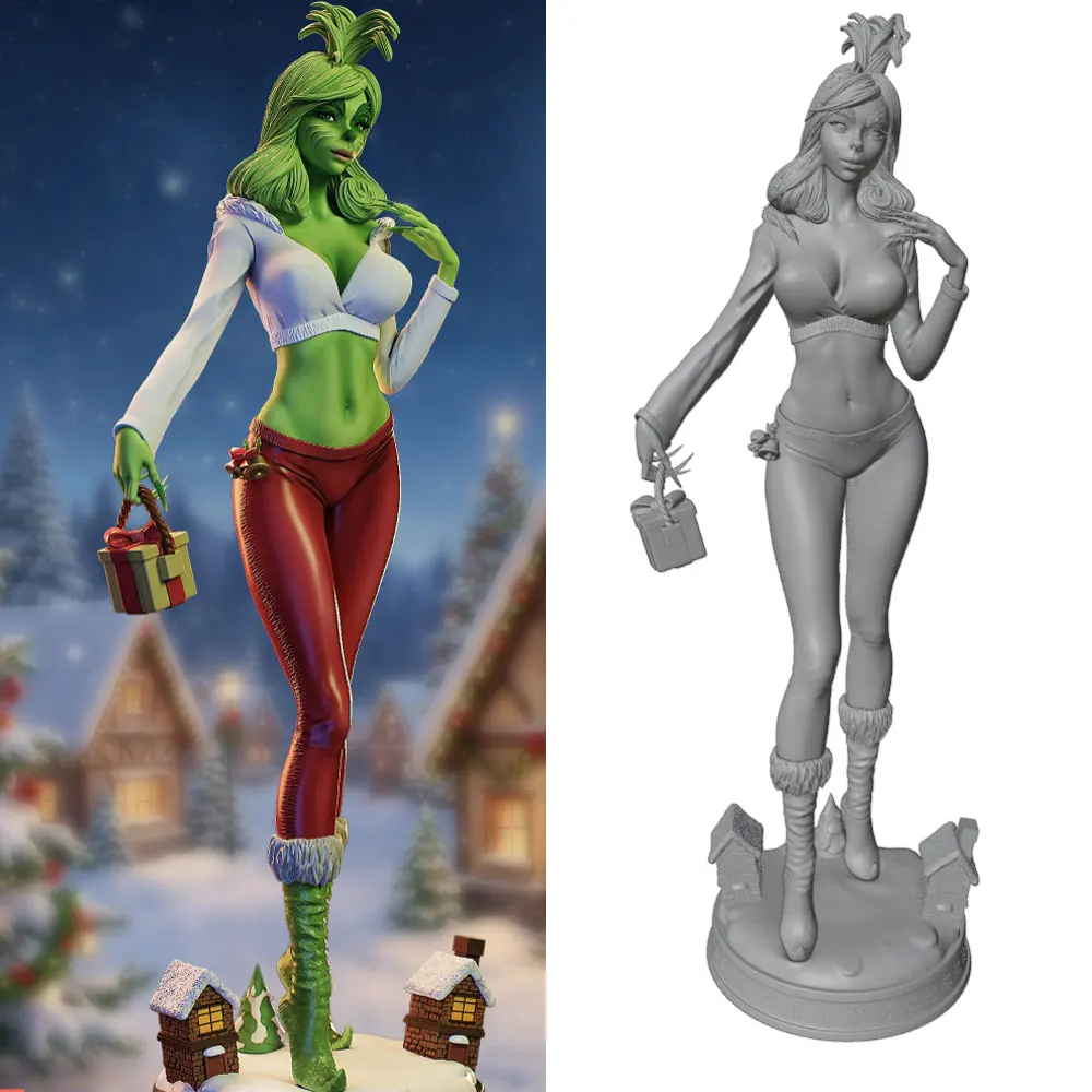 1/24 Miniature Resin Statue, 75mm Handmade Model Kit, 3D Printed, Unpainted Resin Model That Requires Hand Painting, Home Decoration, Unique Novelty Toy, Ideal Christmas Gift
