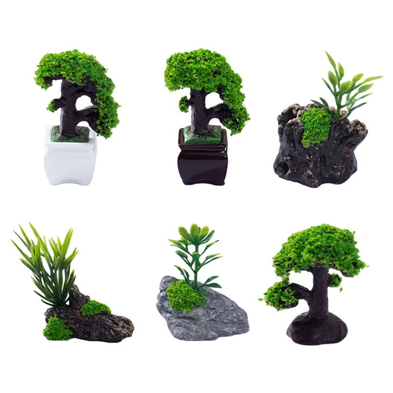 [New] Doll House Mini Simulated Green Plant Model DIY Dollhouse Home Garden Outdoor Scene Decor