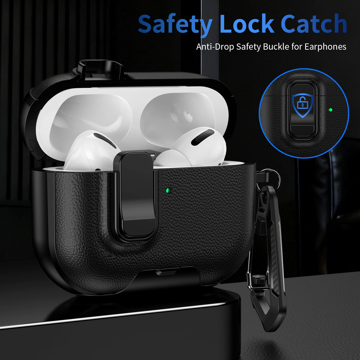 Secure Lock Phone Holder cortex Case For AirPods Pro 3 Bluetooth headset Cover For AirPods Pro 2 and AirPods 4 Case With Hook