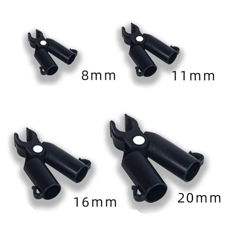 5Pcs 8/11/16/20mm A-type Clips Adjustable Plant Support Rod Fixed Clamp Garden Plant Steel Pipe Bracket Gardening Accessories