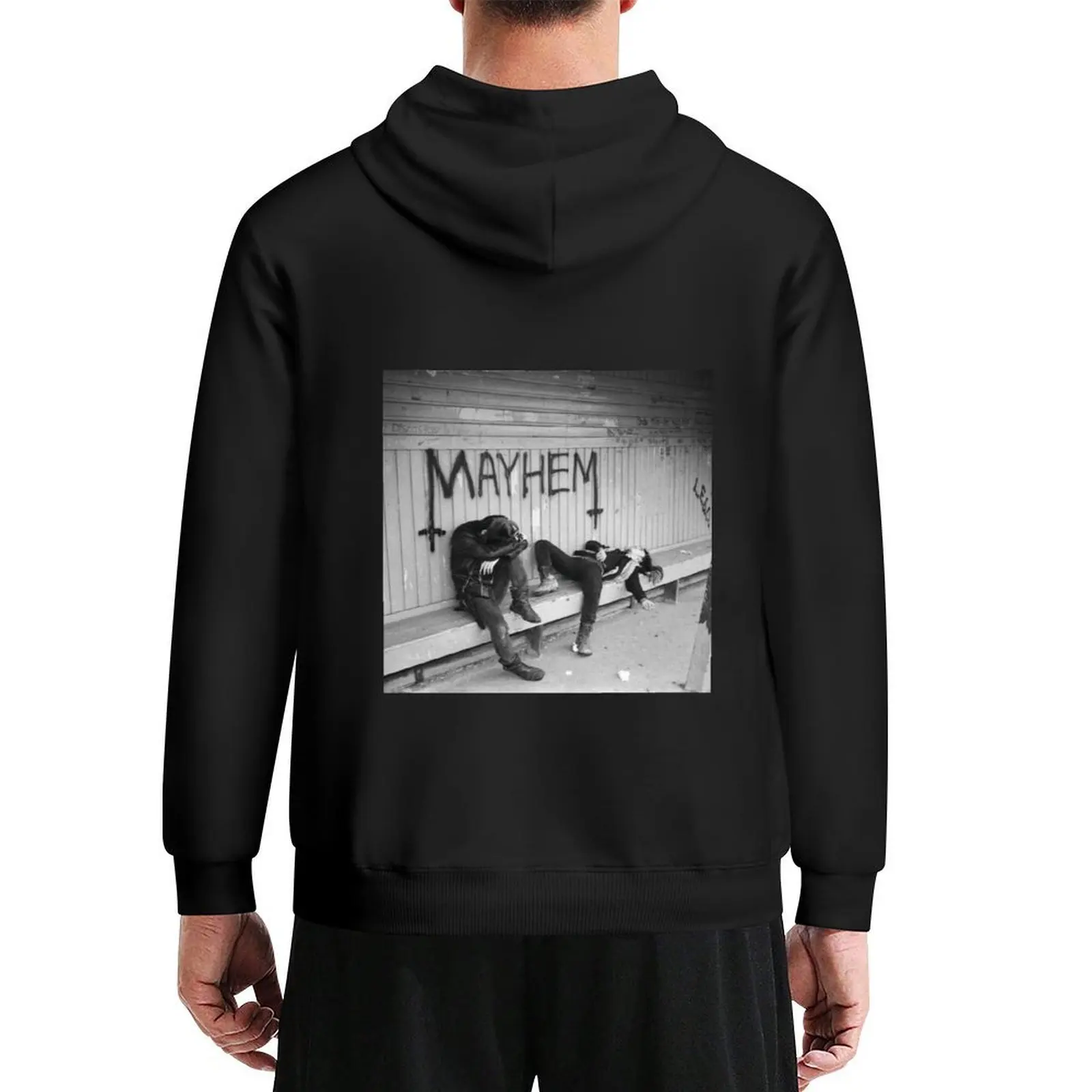 

Band MAYHEM Hoodie anime clothes men clothes japanese style men's coat men's oversize hoodie