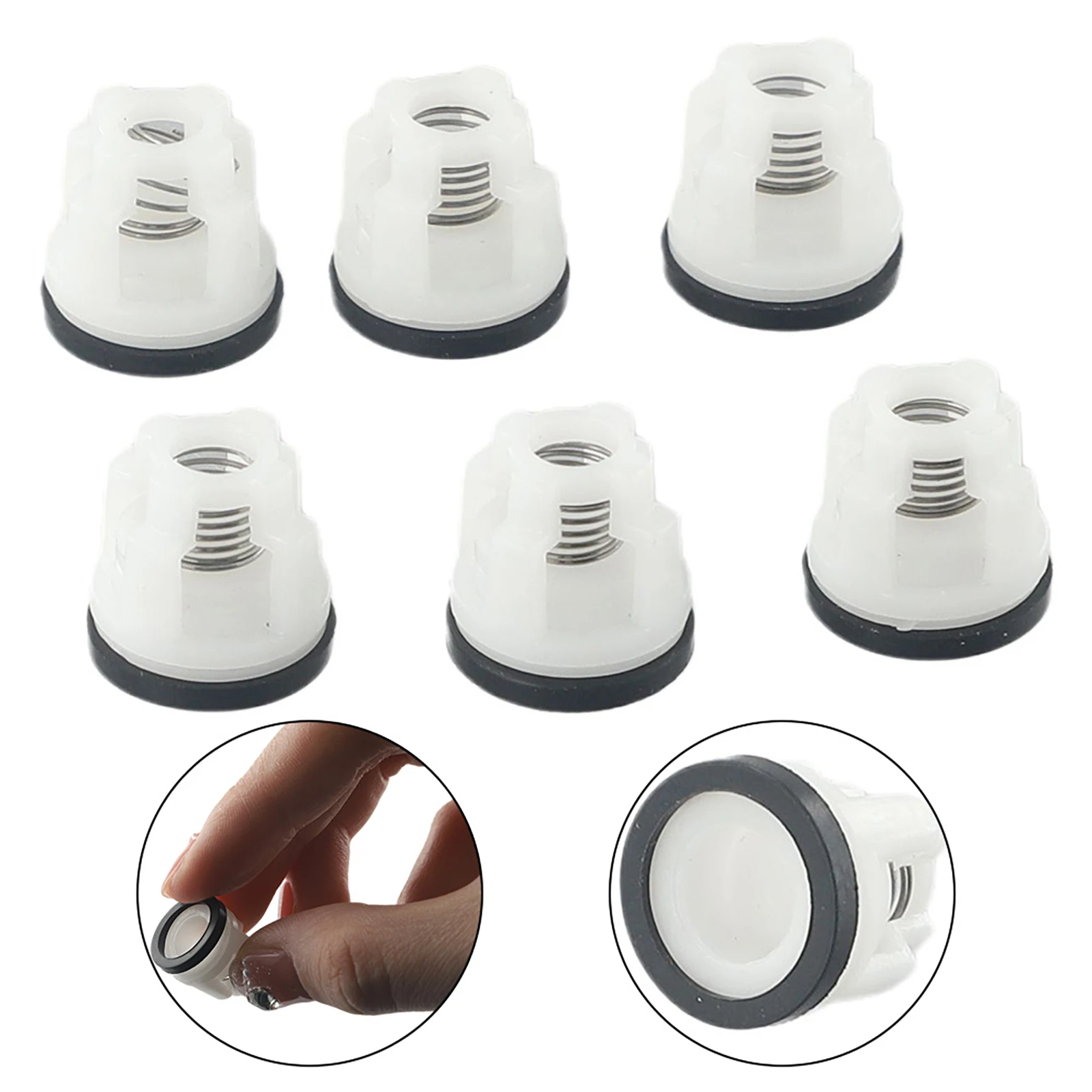 High Quality Check Valve Kit 6pcs Car Washing Machine High Pressure Washer Pressure Pumps Head Repair Parts Water Inlet