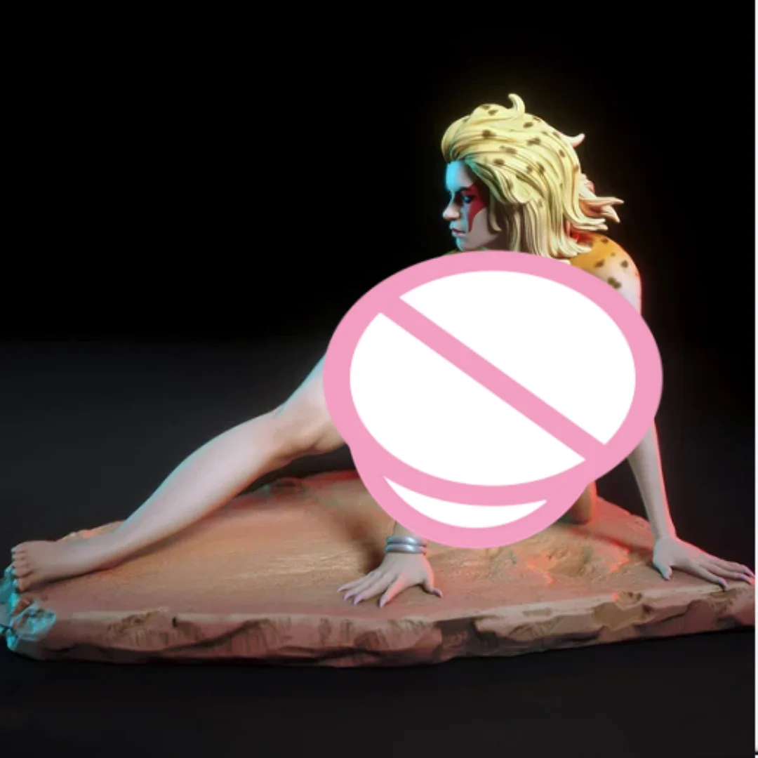 1/24 スケール樹脂置物ヒョウ柄女の子クロール Nsfw DIY 2 バージョン組み立てるモデルキット未組み立て未塗装