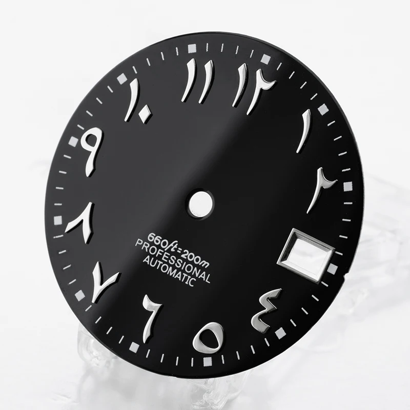 Циферблат NH35, S-циферблат, диаметр 28,5 мм, календарь с арабскими цифрами, подходит для NH35/36, аксессуары для модификации часов с механизмом